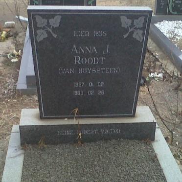 ROODT Anna J. nee VAN HUYSSTEEN 1897-1993