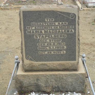 STAPELBERG Maria Magdalena nee STOOP 1913-1950