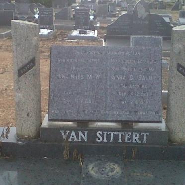 SITTERT Johannes M.W., 18??-198? van &amp; Sara C. REYNEKE 1913-1976
