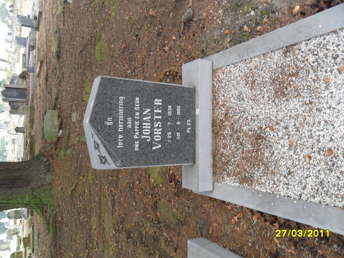 VORSTER Johan 1938-1982
