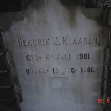 KLAASEN Hendrik J. 1901-1901