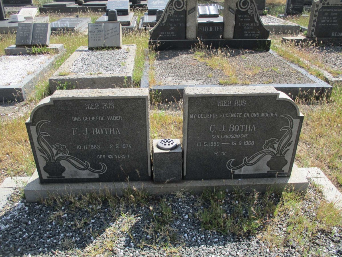 BOTHA F.J. 1883-1974 & C.J. LABUSCHAGNE 1880-1968
