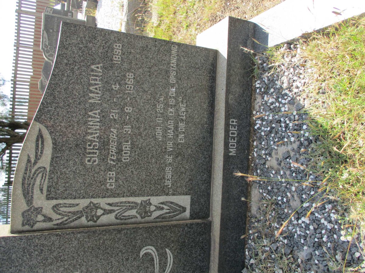 CLOETE Frans Lodewyk Hermanus 1895-1983 & Susanna Maria FERREIRA 1898-1966