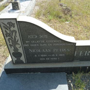 FERREIRA Nicolaas Petrus 1894-1965 & Elizabeth Maria 1894-1974