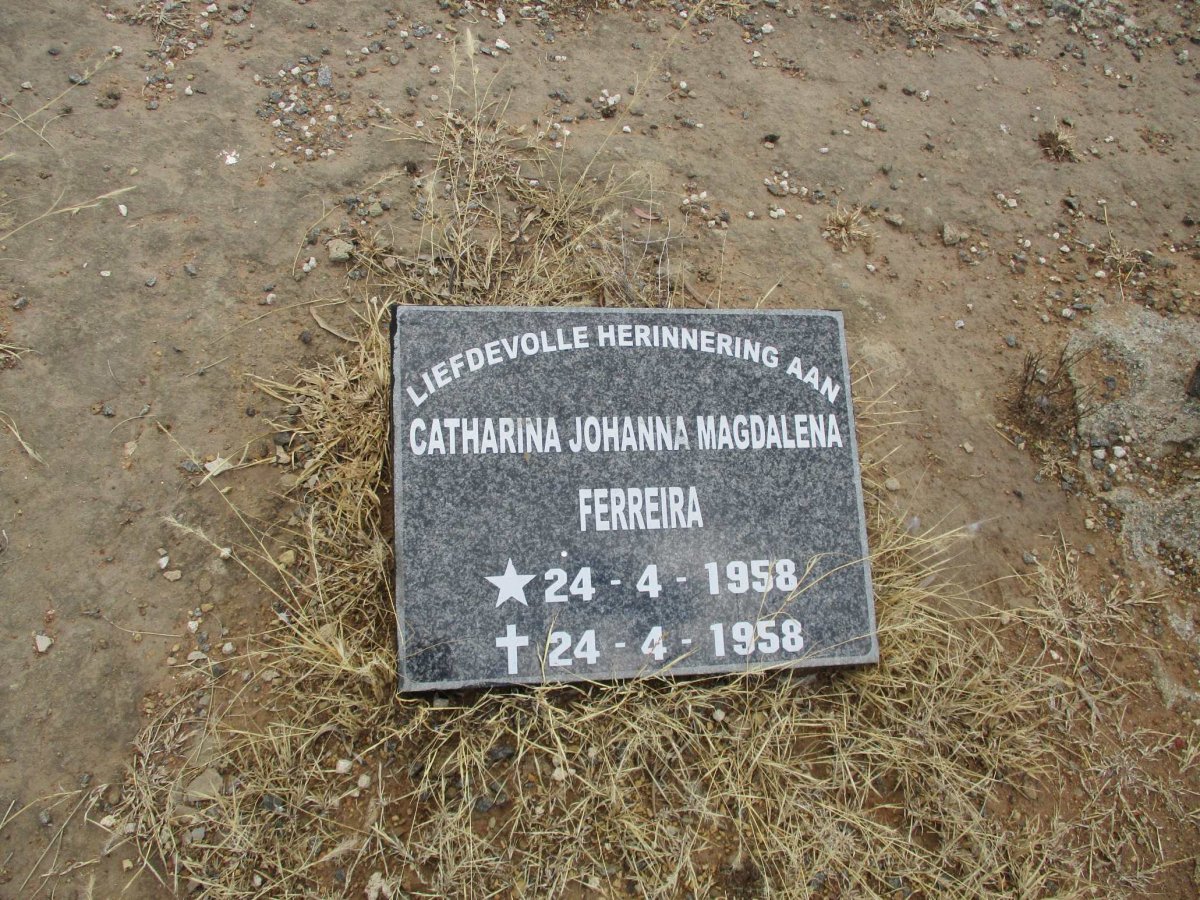 FERREIRA Catharina Johanna Magdalena 1958-1958