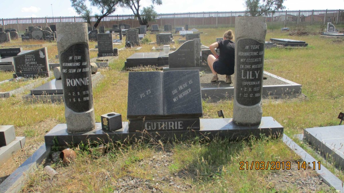 GUTHRIE Lily nee OPPERMAN 1937-1984 :: GUTHRIE Ronnie 1978-1998