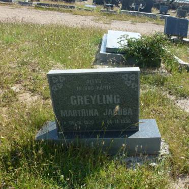 GREYLING Marthina Jacoba 1928-1996