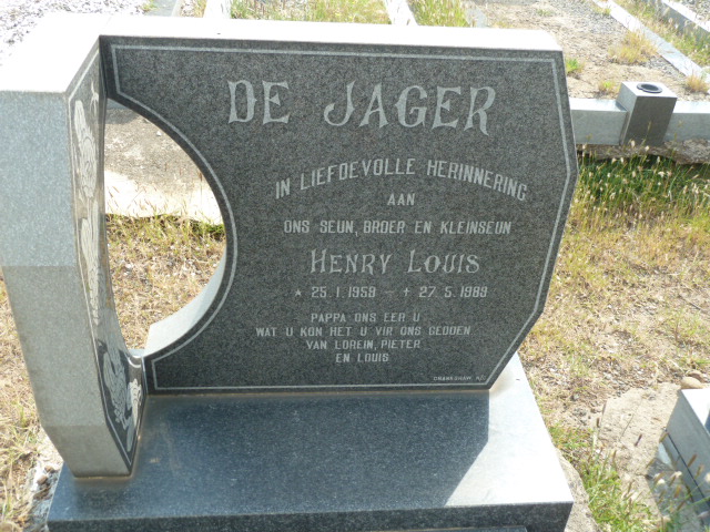JAGER Henry Louis, de 1959-1989