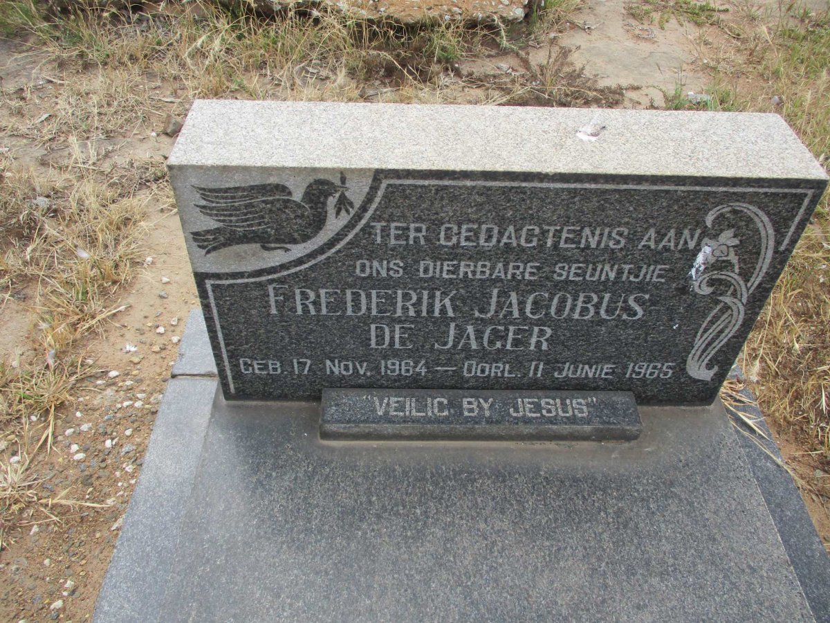 JAGER Frederik Jacobus, de 1964-1965
