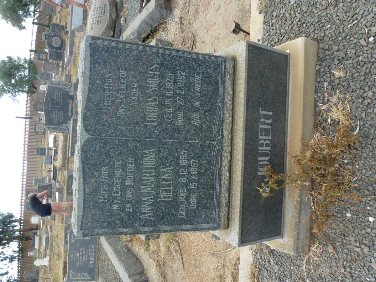JOUBERT Tobias Smuts 1879-1962 & Anna Marthina Helena RAS 1895-1957