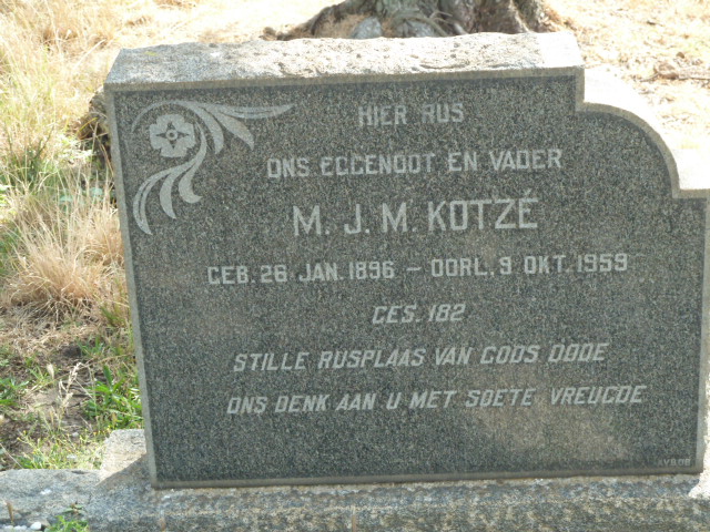 KOTZE M.J.M. 1896-1959
