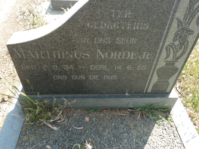 NORDEJE Marthinus 1934-1985