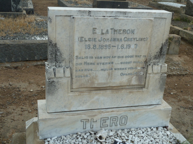 THERON Elsie Johanna nee GREYLING 1895-1947