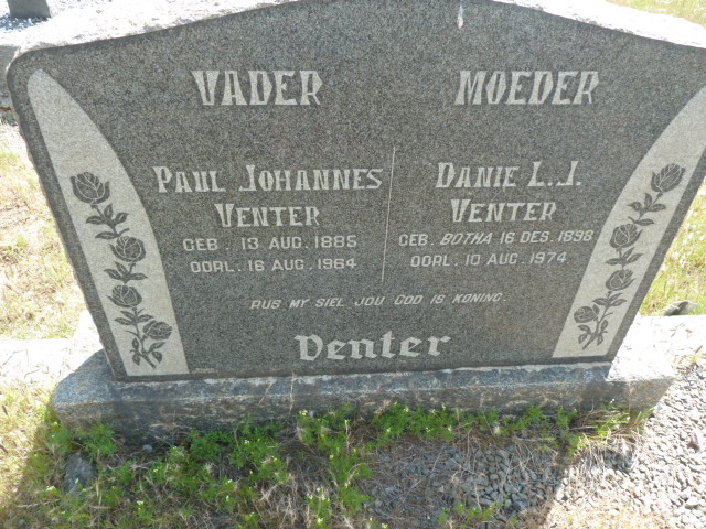 VENTER Paul Johannes 1885-1964 & Danie L.J. BOTHA 1898-1974