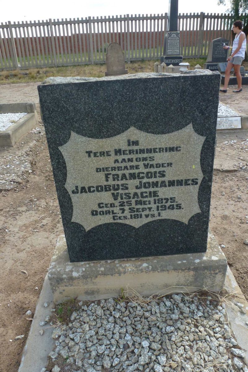 VISAGIE Francois Jacobus Johannes 1875-1945
