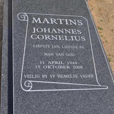 MARTINS Johannes Cornelius 1944-2008
