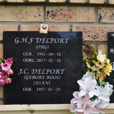 DELPORT G.H.F. 1942-2017 &amp; J.C. ROOS 1957-