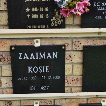 ZAAIMAN Kosie 1980-2009