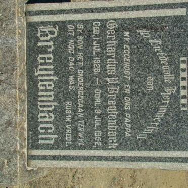 BREYTENBACH Gerhardus P. 1926-1952