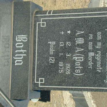 BOTHA A.M.A. 1926-1975