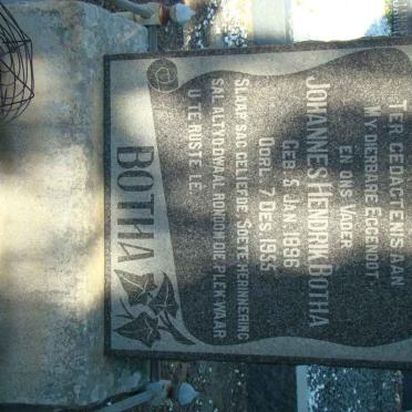 BOTHA Johannes Hendrik 1896-1955