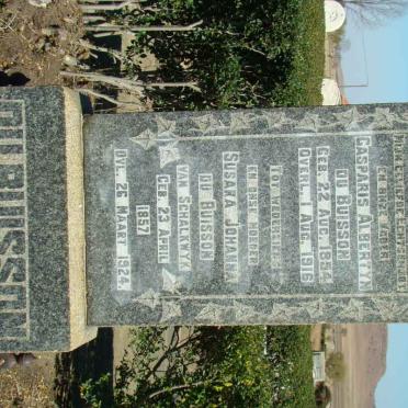 BUISSON Casparis Albertyn, du 1854-1916 &amp; Susara Johanna VAN SCHALKWYK 1857-1924