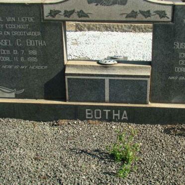 BOTHA Wensel C. 1881-1965 &amp; Susara E. ACKERMAN 1884-1985