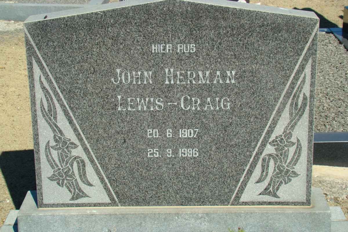 CRAIG Johan Herman, Lewis 1907-1996