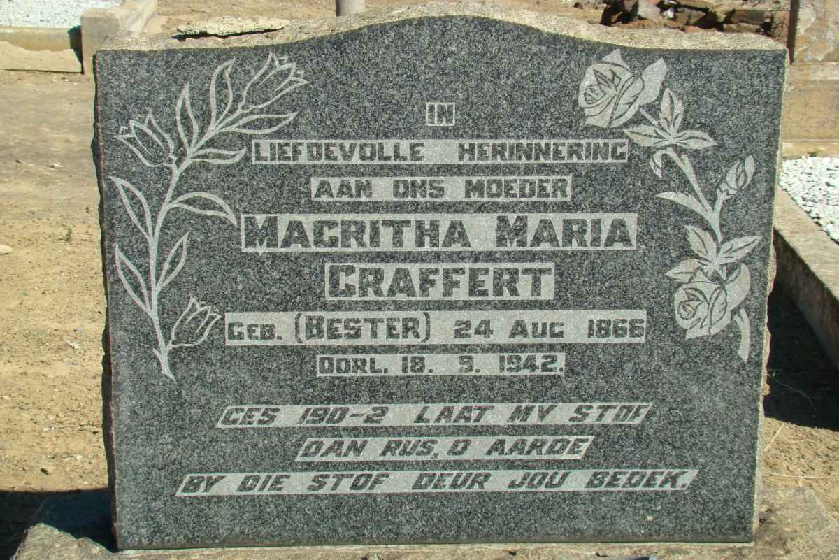 CRAFFERT Magritha Maria nee BESTER 1866-1942