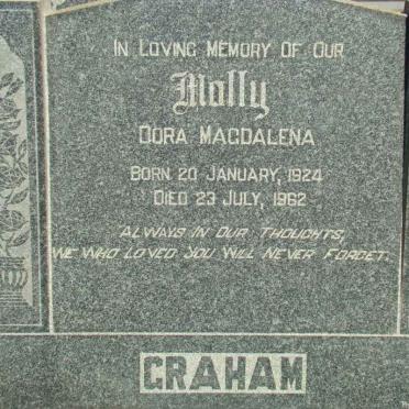 GRAHAM Molly Dora Magdalena 1924-1962