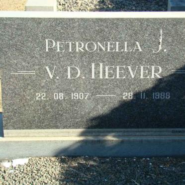 HEEVER Petronella J., v.d. 1907-1988
