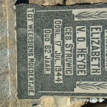 HEYDE Francina Elizabeth, v.d. nee STRUWIG -1944