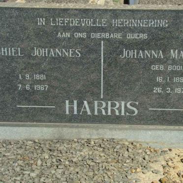 HARRIS Machiel Johannes 1881-1967 &amp; Johanna Magdalena BOOIZEN 1892-1976