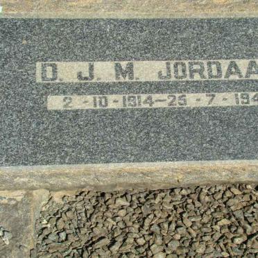 JORDAAN D.J.M. 1914-1949