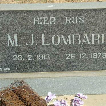 LOMBARD M.J. 1913-1978