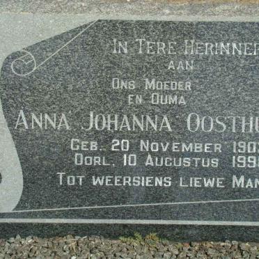 OOSTHUIZEN Anna Johanna 1903-1998