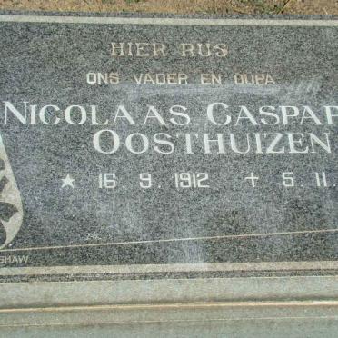 OOSTHUIZEN Nicolaas Casparus 1912-1984