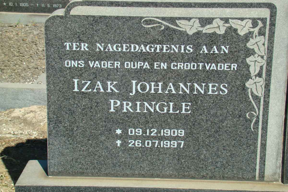 PRINGLE Izak Johannes 1909-1997