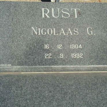 RUST Nicolaas G. 1904-1992