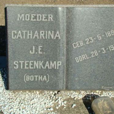 STEENKAMP Catharina J.E. nee BOTHA 1889-1972