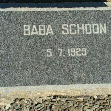 SCHOON Baba 1929-1929