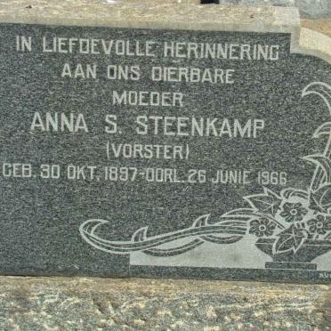 STEENKAMP Anna S. nee VORSTER 1897-1966