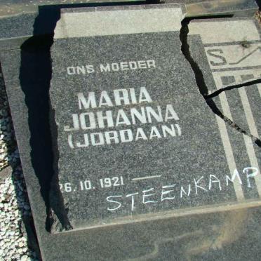 STEENKAMP Nieklaas Casparus 1911-1972 &amp; Maria Johanna JORDAAN 1921- 