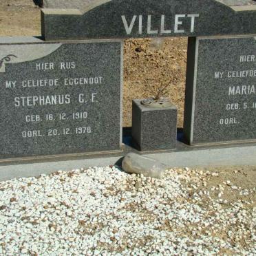 VILLET Stephanus G.F. 1910-1978 &amp; Maria F.E. 1916-
