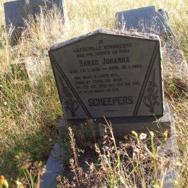 SCHEEPERS Sarah Johanna 1885-1965