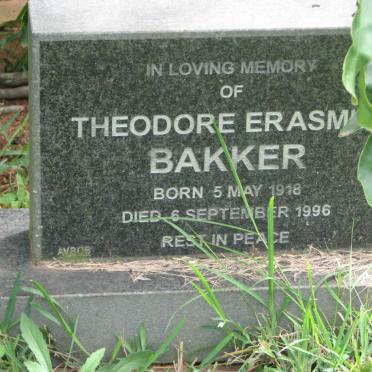 BAKKER Theodore Erasmus 1918-1996