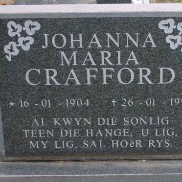 CRAFFORD Johanna Maria 1904-1998
