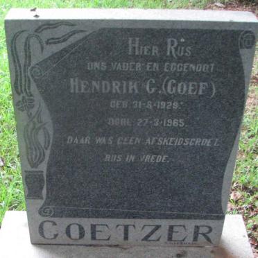 COETZER Hendrik C. 1929-1965