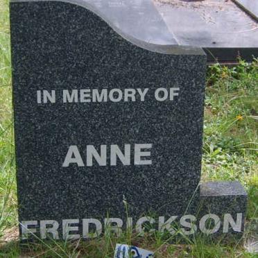 FREDRICKSON Anne