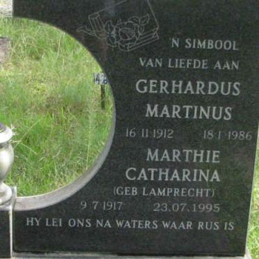 FAURÉ Gerhardus Martinus 1912-1986 &amp; Marthie Catharina LAMPRECHT 1917-1995